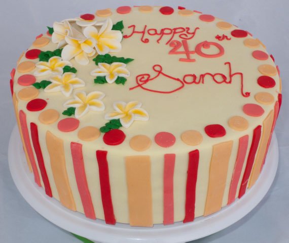 Celebrate Cakes Adult Birthday Cakes - pink stripes