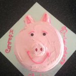 -5 Kids Birthday Cake 2D Pig