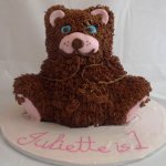 0 3D Teddy Bear Cake