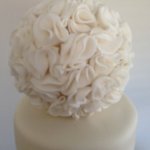 Celebrate Cakes Sugar Flowers - a sphere of sugar frills with edible diamentes