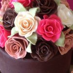 Celebrate Cakes Sugar Flowers - A dome of sugar roses incorporating sugar leaves