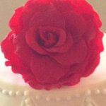 Celebrate Cakes Sugar Flowers - Deep red David Austin full sugar rose
