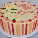 Celebrate Cakes Adult Birthday Cakes - pink stripes