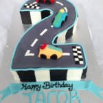 13 Number 2 racing Car Birthday Cake