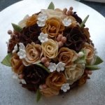 Celebrate Cakes - Racehl Wedding Cake with Sugar Roses