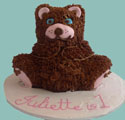 3D Teddy Bear Birthday Cake